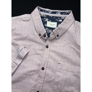 7 Seven Diamonds Button Up Shirt Mens XL Open Grid Stretch Short Sleeve